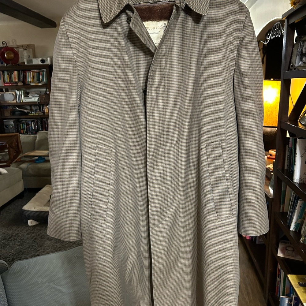 Rare Vintage London Fog Men's Checkered Trench Coat